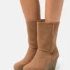 Anna Field Winter Boot - Botines De Cuña - Cognac
