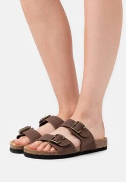 Anna Field Pantuflas - Dark Brown