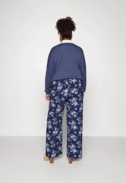 Wide Leg Pant - Pantalones - Dark Blue/Off-White -Tienda Barata Anna Field 2e68d179738647d4bf9a6c877c3fe436