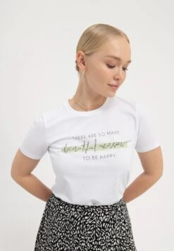 Anna Field Camiseta Estampada - White