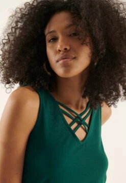 Anna Field 2-Pack - Top - Black/Dark Green -Tienda Barata Anna Field 4a03a344c2e7424fad2df9349de29a95