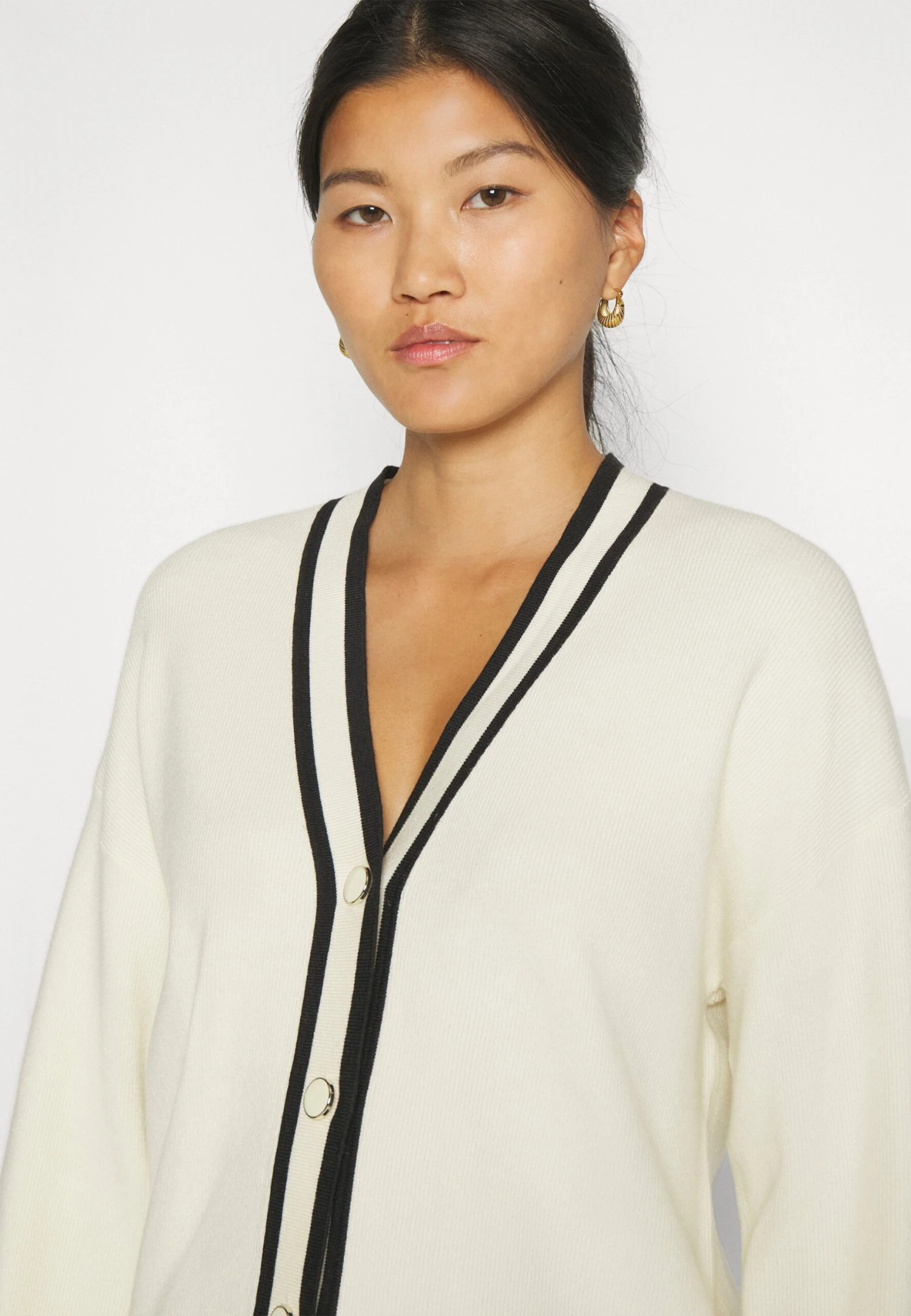 Anna Field Chaqueta De Punto - White/Black 5 Anna Field Chaqueta De Punto - White/Black - Imagen 5