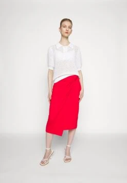 Anna Field Front Knot Midi Skirt - Falda De Tubo - Red -Tienda Barata Anna Field 5700a7cc5020448db886e59540152e63