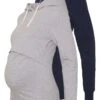 2 Pack Nursing Hoodie - Jersey Con Capucha - Light Grey/Dark Blue