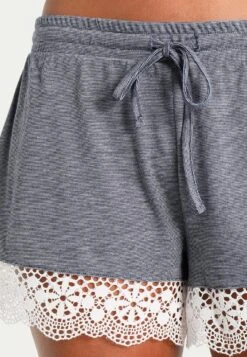 Anna Field Sarah Short Pj Set- Pijama - Off-White/Dark Blue -Tienda Barata Anna Field 6f89a2a5cdf84a3c8c843968bd01c00e