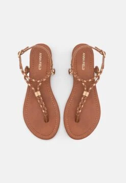 Anna Field Sandalias De Dedo - Cognac/Gold -Tienda Barata Anna Field 7c596d3d4dd6464c819a2b72b8deb71f