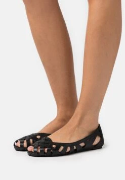 Anna Field Leather - Bailarinas Peeptoe - Black