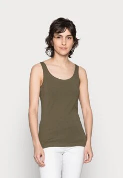 Anna Field Basic Tank 3Er Pack - Top - Black/White /Khaki -Tienda Barata Anna Field 9757d09f8c9046c1a3e544999a56fc79