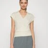 Anna Field Wrap Blouse- Blusa - Offwhite