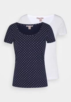 Anna Field 2Er Pack- Camiseta Estampada - Navy/White
