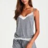 Anna Field Sarah Short Pj Set- Pijama - Off-White/Dark Blue
