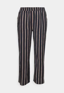 Wide Leg Pant - Pantalones - Dark Blue/Brown/White -Tienda Barata Anna Field aa9df79e817344bbb0010b3b238e8ac1