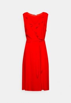 Anna Field Volant Midi Dress - Vestido Informal - Red