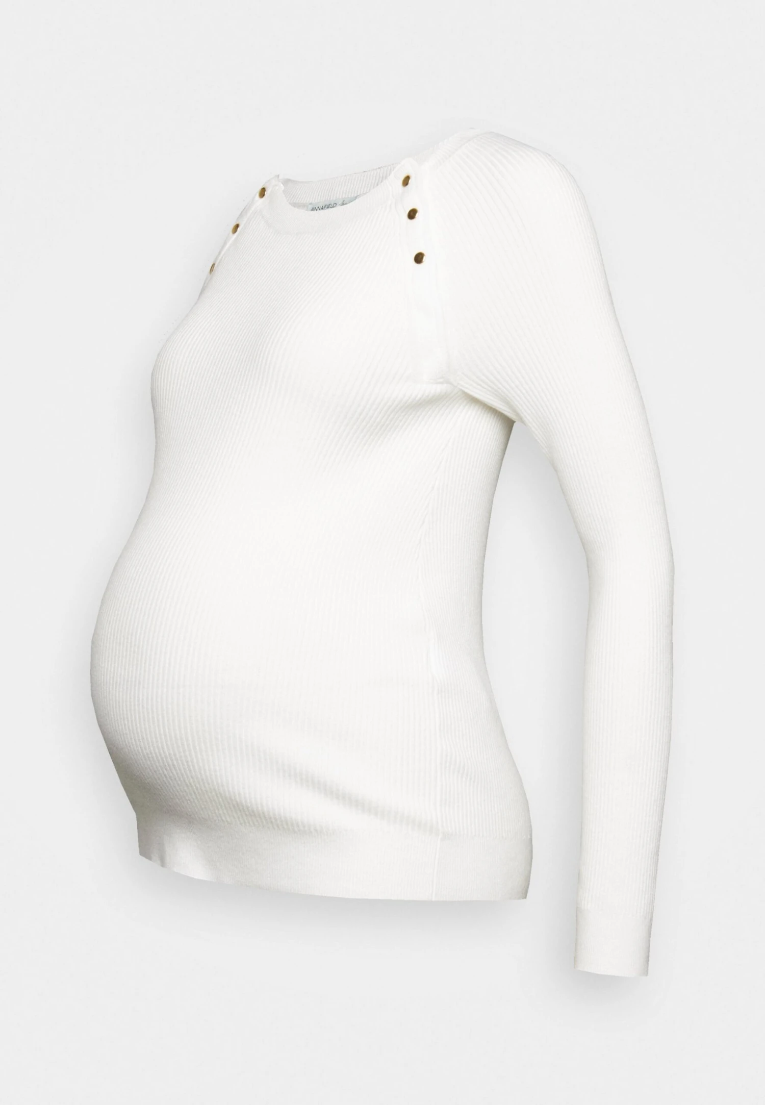 Nursing - Button Opening - Jersey De Punto - White 6 Nursing - Button Opening - Jersey De Punto - White - Imagen 6