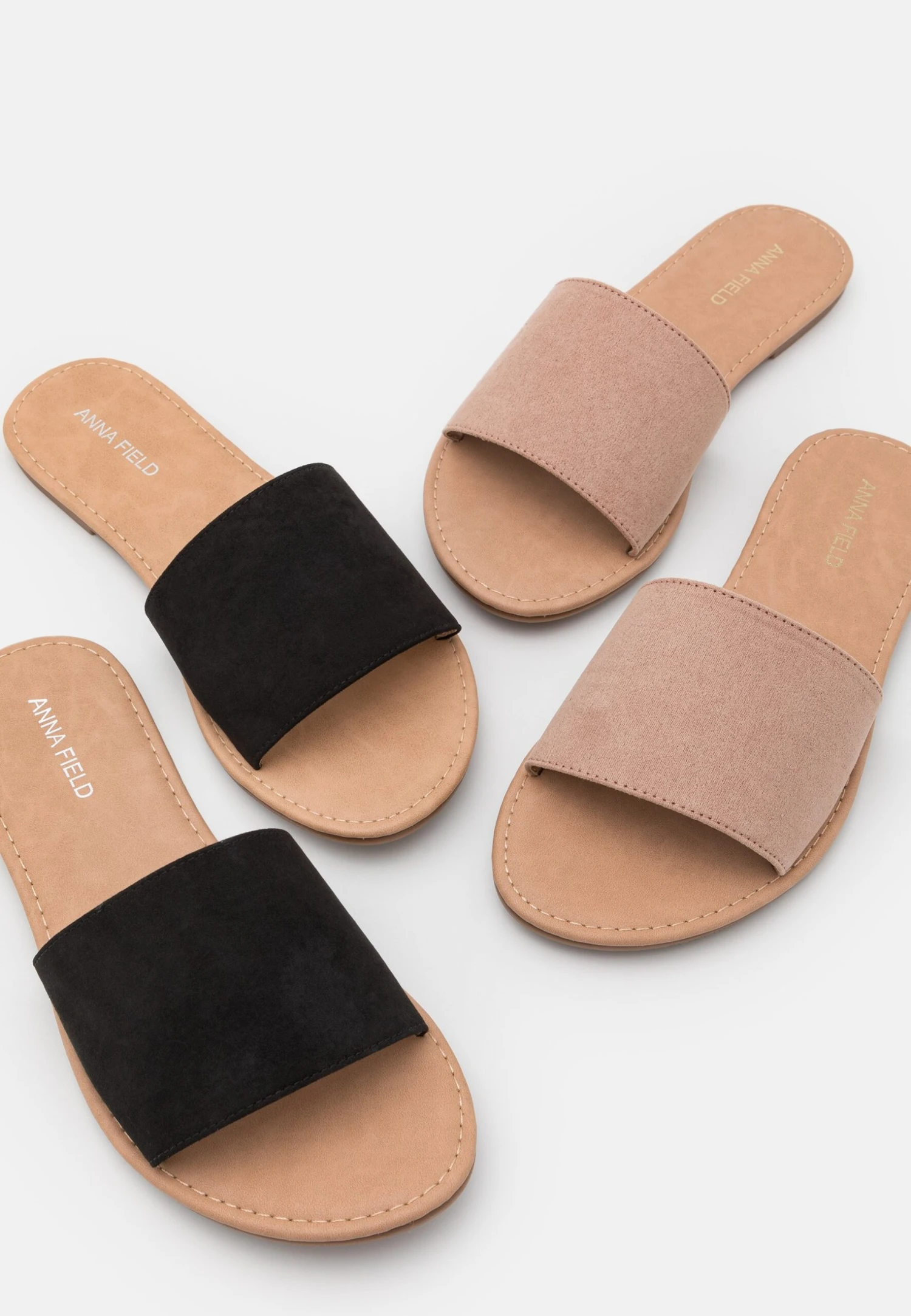 Anna Field 2 Pack - Sandalias Planas - Black/Light Pink 7 Anna Field 2 Pack - Sandalias Planas - Black/Light Pink - Imagen 7