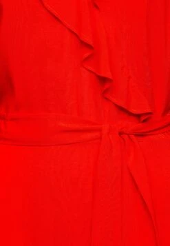 Anna Field Volant Midi Dress - Vestido Informal - Red -Tienda Barata Anna Field d0e4e2e9d63041e58fa4816882c9a48a