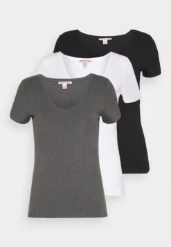 Anna Field 3 Pack - Camiseta Básica - Black, White