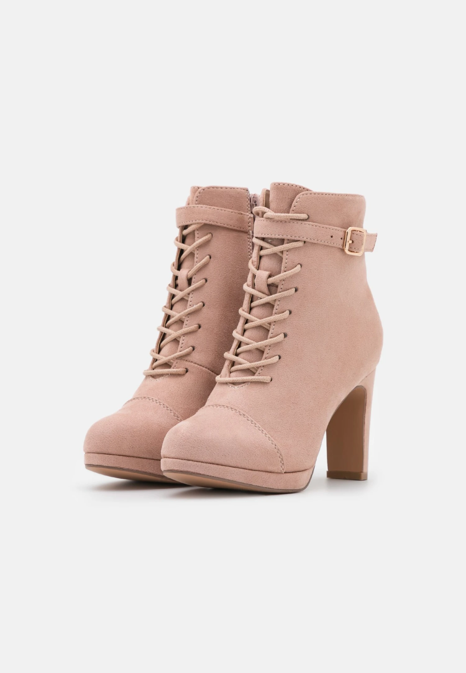 Botines Con Cordones - Light Pink 3 Botines Con Cordones - Light Pink - Imagen 3