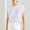 Anna Field Placed Stripe Flamingo Francesca- Camiseta Estampada - White